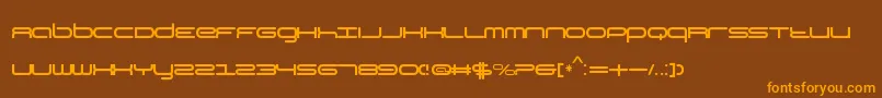 En savoir plus sur la police KbYear Police KbYear – polices orange sur fond brun