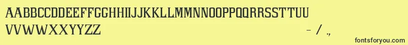 PacLibertasFont Font – Black Fonts on Yellow Background