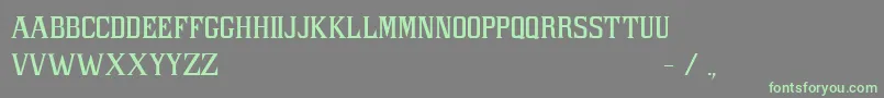 PacLibertasFont Font – Green Fonts on Gray Background