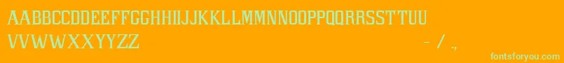 PacLibertasFont Font – Green Fonts on Orange Background