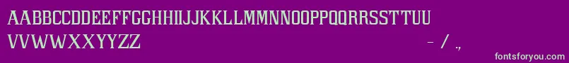PacLibertasFont Font – Green Fonts on Purple Background