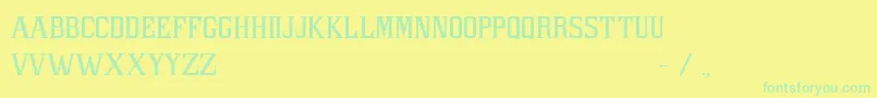 PacLibertasFont Font – Green Fonts on Yellow Background