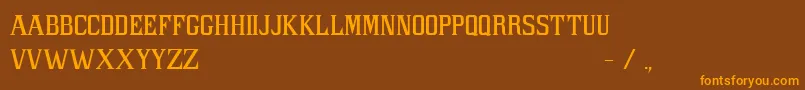 PacLibertasFont Font – Orange Fonts on Brown Background