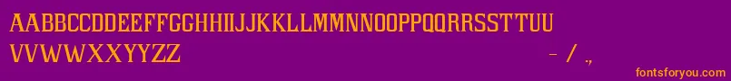 PacLibertasFont Font – Orange Fonts on Purple Background