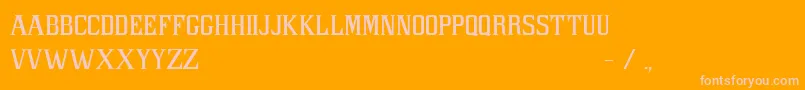 PacLibertasFont Font – Pink Fonts on Orange Background