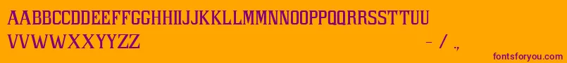 PacLibertasFont Font – Purple Fonts on Orange Background