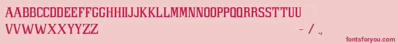 PacLibertasFont Font – Red Fonts on Pink Background