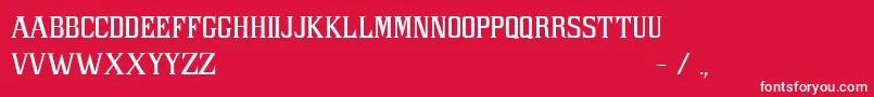 PacLibertasFont Font – White Fonts on Red Background