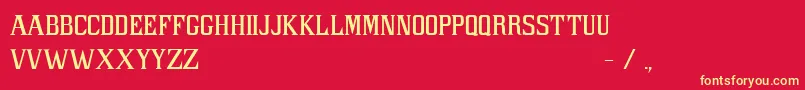 PacLibertasFont Font – Yellow Fonts on Red Background