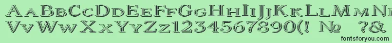 Coltaine2 Font – Black Fonts on Green Background