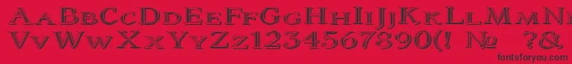 Coltaine2 Font – Black Fonts on Red Background