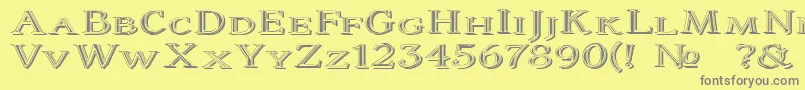 Coltaine2 Font – Gray Fonts on Yellow Background