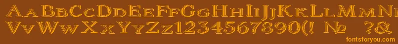 Coltaine2 Font – Orange Fonts on Brown Background