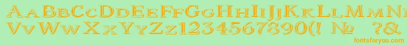 Coltaine2 Font – Orange Fonts on Green Background