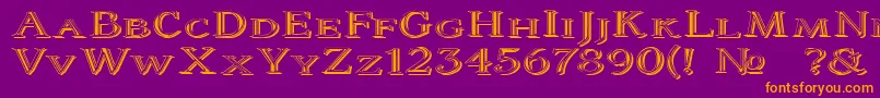 Coltaine2 Font – Orange Fonts on Purple Background
