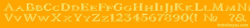Coltaine2 Font – Yellow Fonts on Orange Background