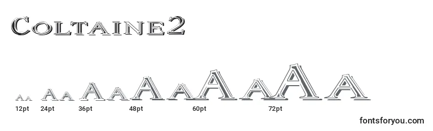 Размеры шрифта Coltaine2