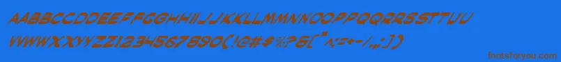 Maski Font – Brown Fonts on Blue Background