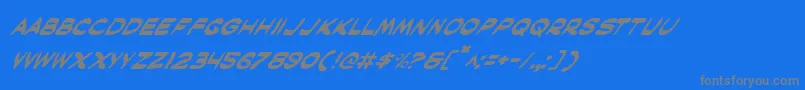 フォントMaski – 青い背景に灰色の文字