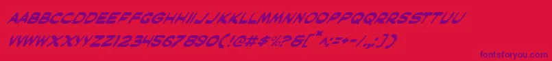 Maski Font – Purple Fonts on Red Background