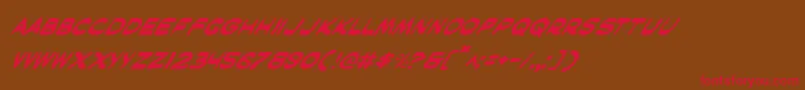 Maski Font – Red Fonts on Brown Background
