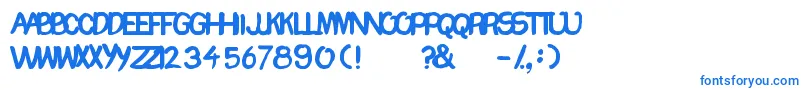 Weitere Informationen zur Chomp-Schriftart Chomp-Schriftart – Blaue Schriften