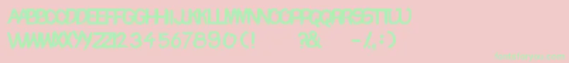 Chomp Font – Green Fonts on Pink Background