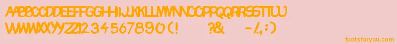 Chomp Font – Orange Fonts on Pink Background