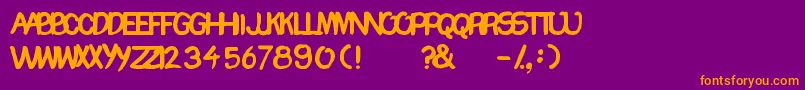 Chomp Font – Orange Fonts on Purple Background