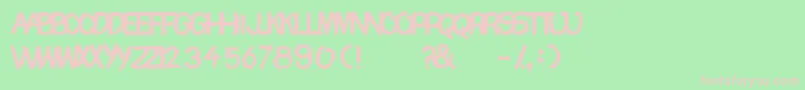 Chomp Font – Pink Fonts on Green Background
