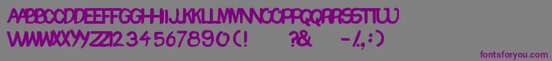フォントChomp – 紫色のフォント、灰色の背景