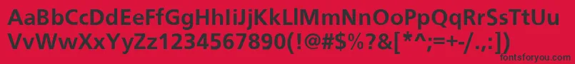 Roissy Font – Black Fonts on Red Background