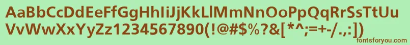 Roissy Font – Brown Fonts on Green Background