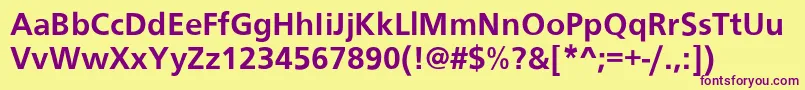 Roissy Font – Purple Fonts on Yellow Background