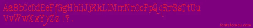 Шрифт DedEnd – красные шрифты на фиолетовом фоне