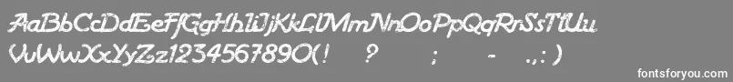 Haziness Font – White Fonts on Gray Background