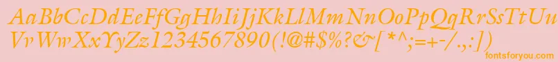 AcanthusSsiItalic Font – Orange Fonts on Pink Background