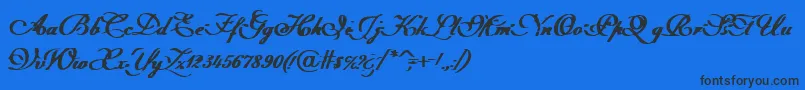 フォントIntermission – 黒い文字の青い背景