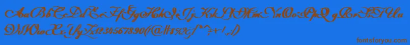 Police Intermission – polices brunes sur fond bleu