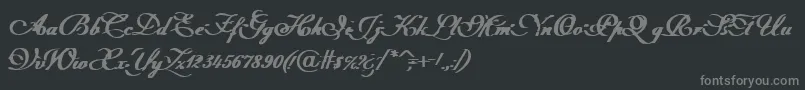 フォントIntermission – 黒い背景に灰色の文字