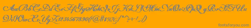 Intermission Font – Gray Fonts on Orange Background