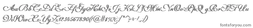 フォントIntermission – 白い背景に灰色の文字