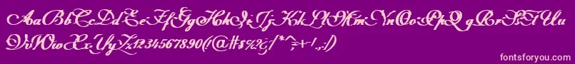 Intermission Font – Pink Fonts on Purple Background
