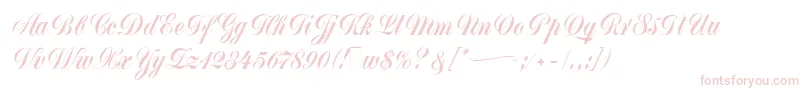 MonikaScript Font – Pink Fonts on White Background