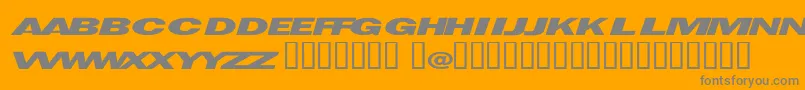 Espionage-Schriftart – Graue Schriften auf orangefarbenem Hintergrund