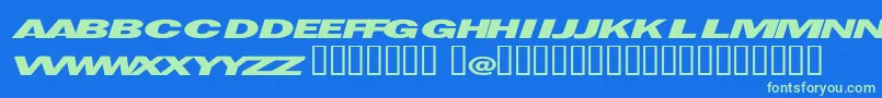 Espionage Font – Green Fonts on Blue Background