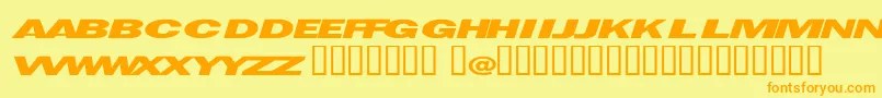 Espionage Font – Orange Fonts on Yellow Background