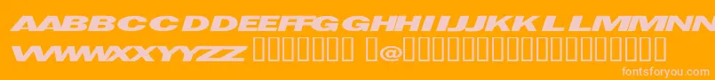 Espionage Font – Pink Fonts on Orange Background