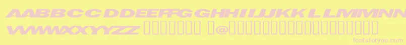 Espionage Font – Pink Fonts on Yellow Background