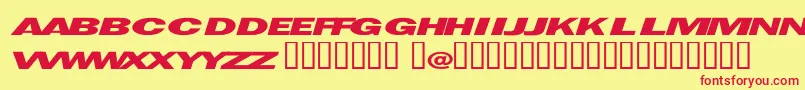 Espionage Font – Red Fonts on Yellow Background